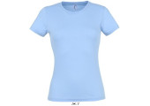 TEE-SHIRT COULEUR 150 G FEMME BLEU CIEL