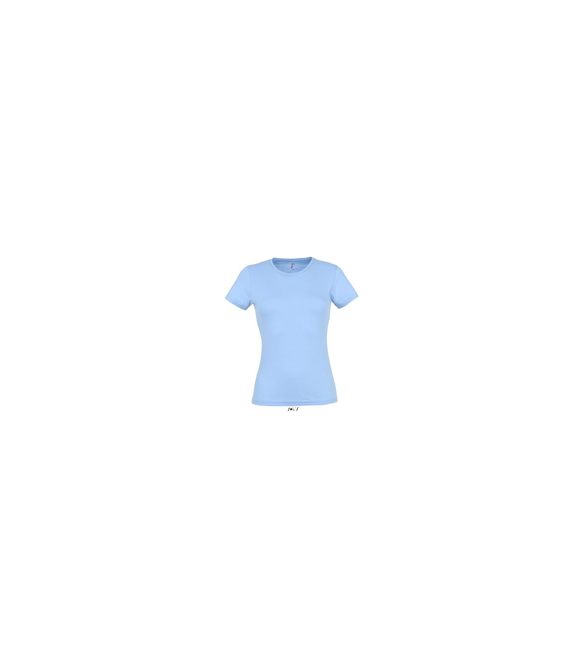 TEE-SHIRT COULEUR 150 G FEMME BLEU CIEL