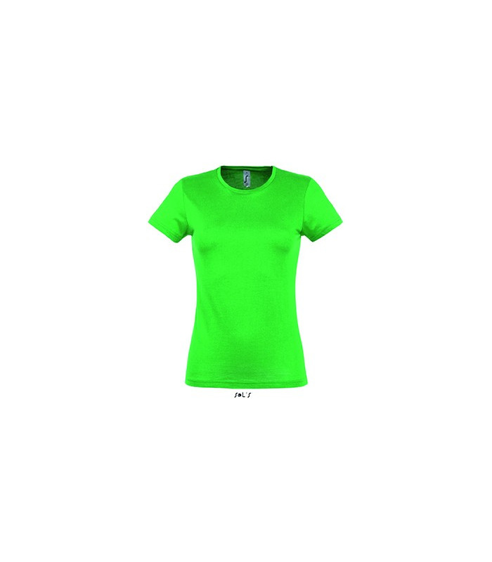 TEE-SHIRT COULEUR 150 G FEMME VERT POMME