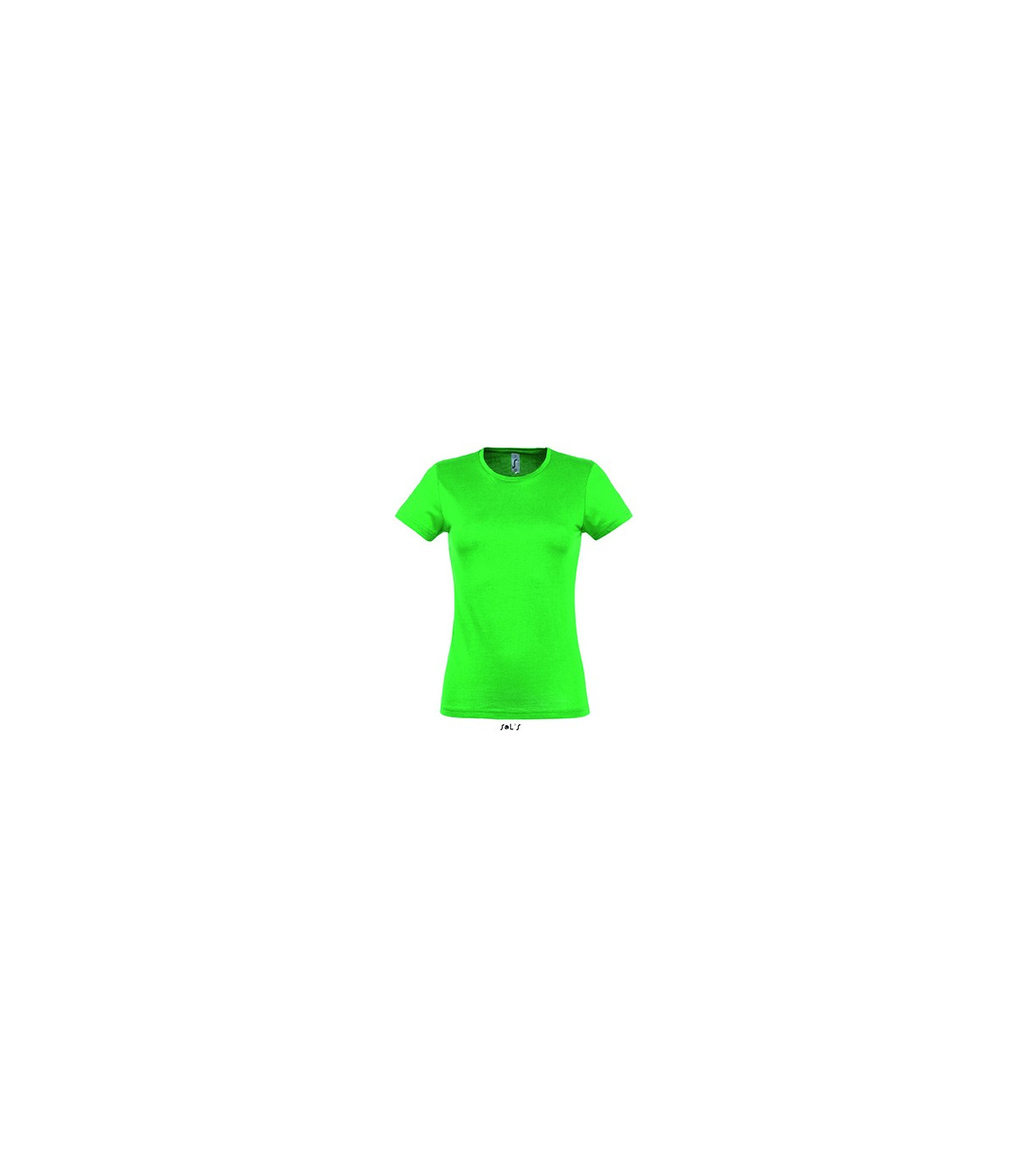TEE-SHIRT COULEUR 150 G FEMME VERT POMME