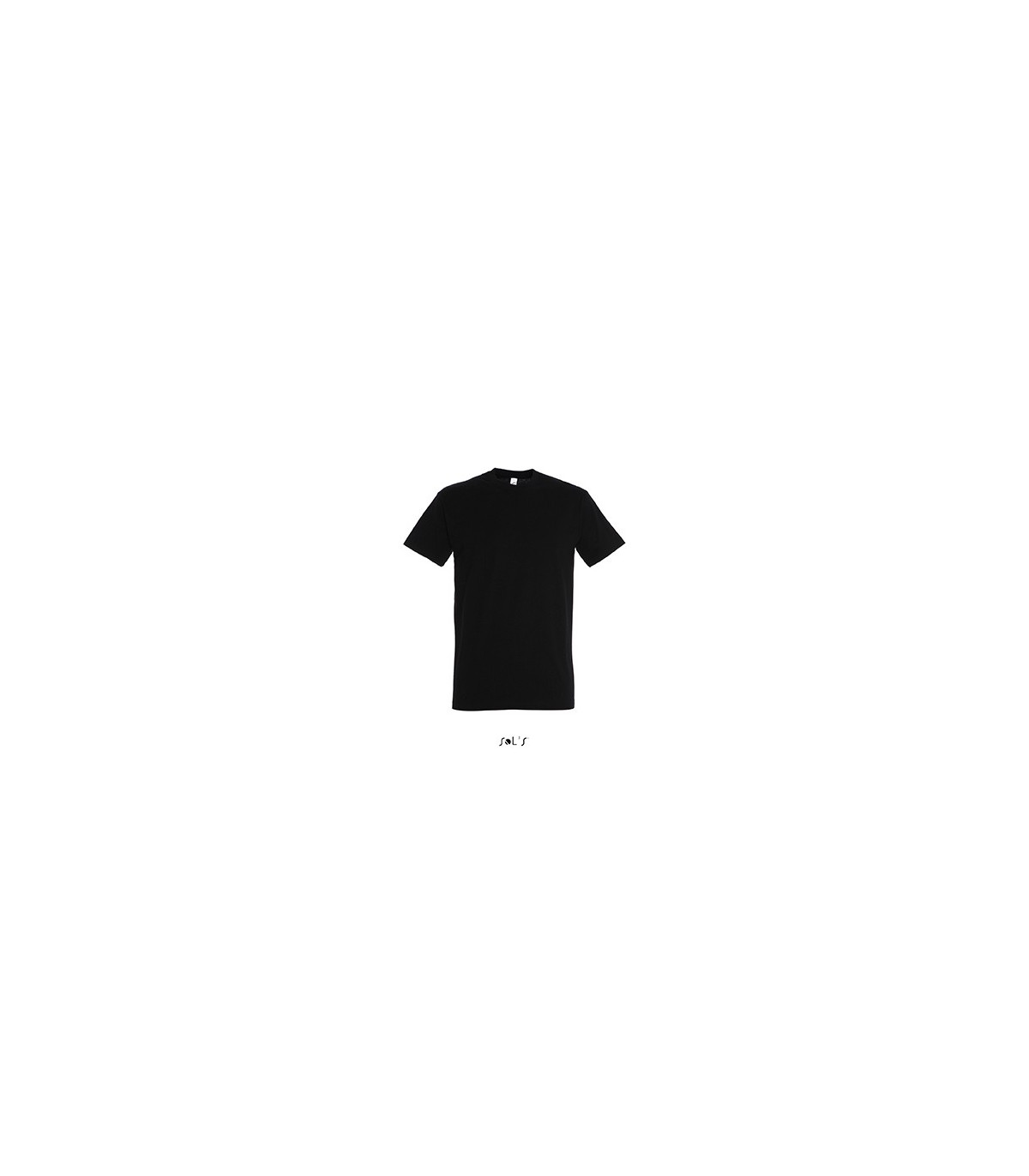 TEE-SHIRT COULEUR 190 G MIXTE NOIR