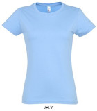 TEE-SHIRT COULEUR 190 G FEMME BLEU CIEL