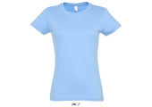 TEE-SHIRT COULEUR 190 G FEMME BLEU CIEL