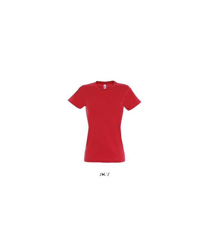 TEE-SHIRT COULEUR 190 G FEMME ROUGE
