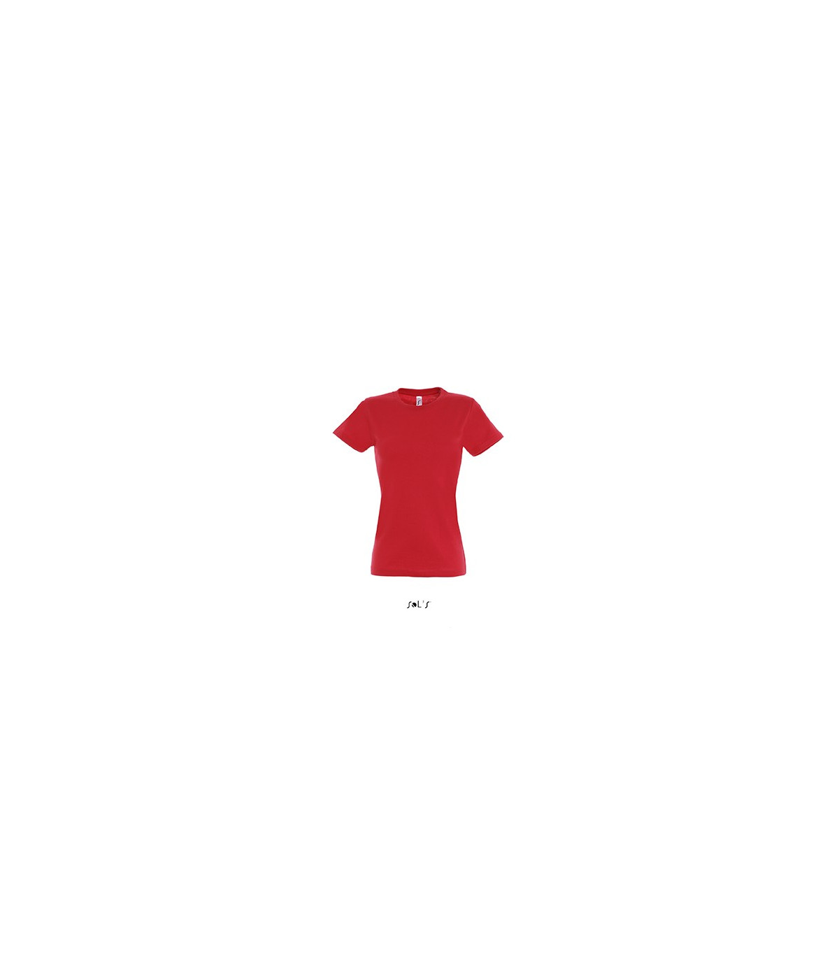 TEE-SHIRT COULEUR 190 G FEMME ROUGE