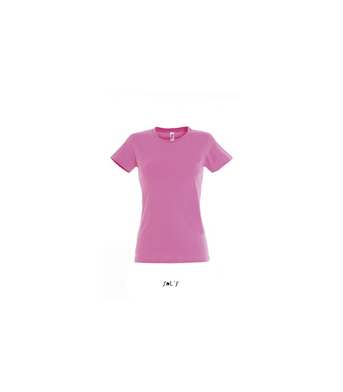 TEE-SHIRT COULEUR 190 G FEMME ROSE