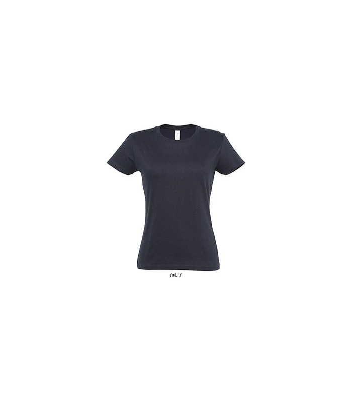 TEE-SHIRT COULEUR 190 G FEMME MARINE