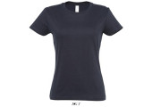 TEE-SHIRT COULEUR 190 G FEMME MARINE