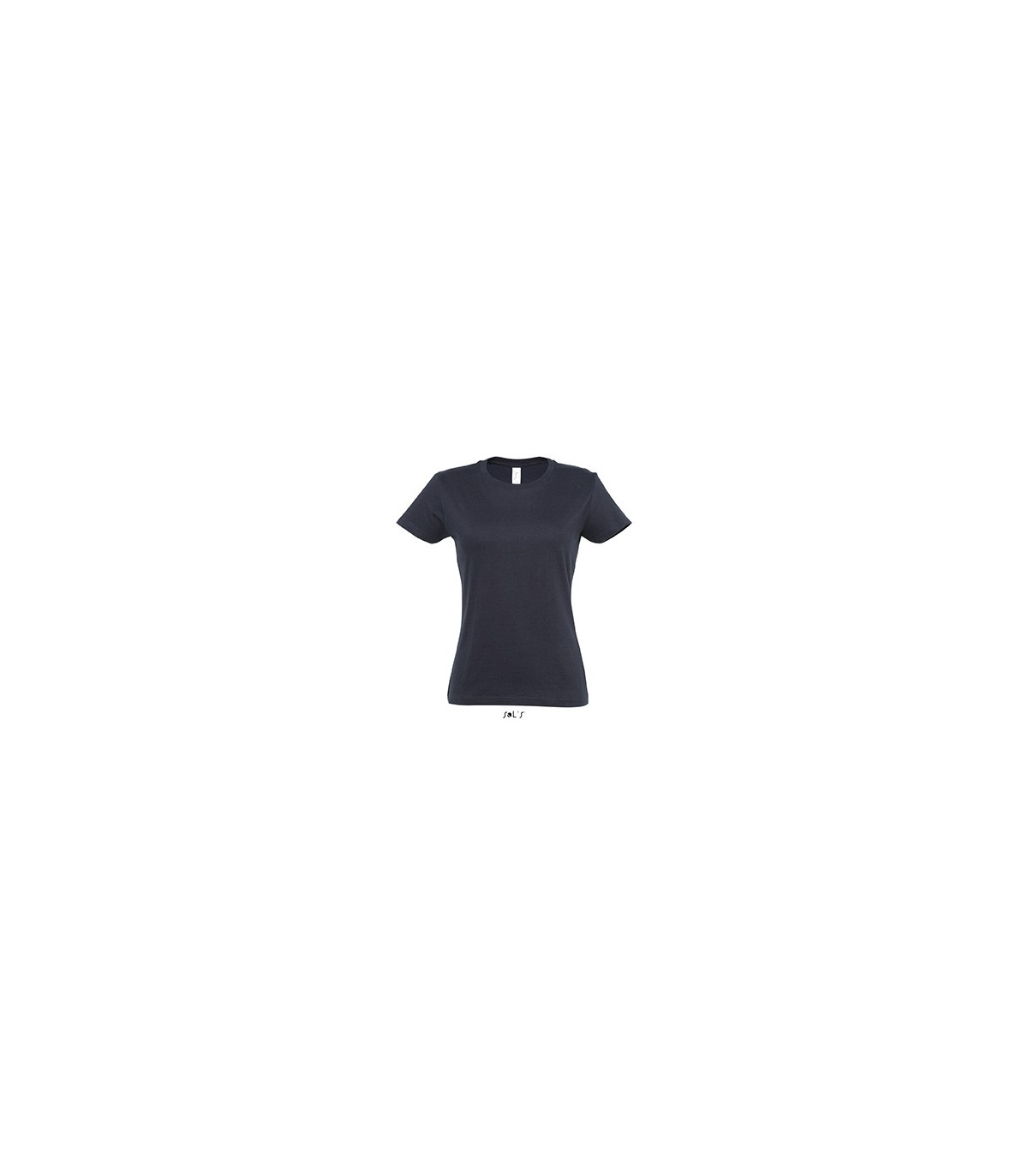 TEE-SHIRT COULEUR 190 G FEMME MARINE