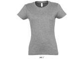 TEE-SHIRT COULEUR 190 G FEMME GRIS CHINE
