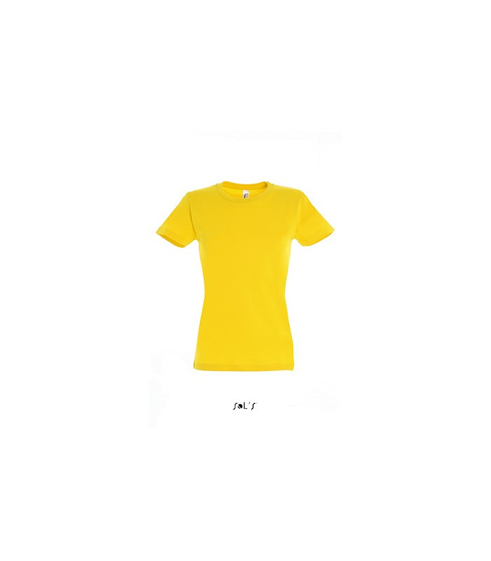 TEE-SHIRT COULEUR 190 G FEMME JAUNE