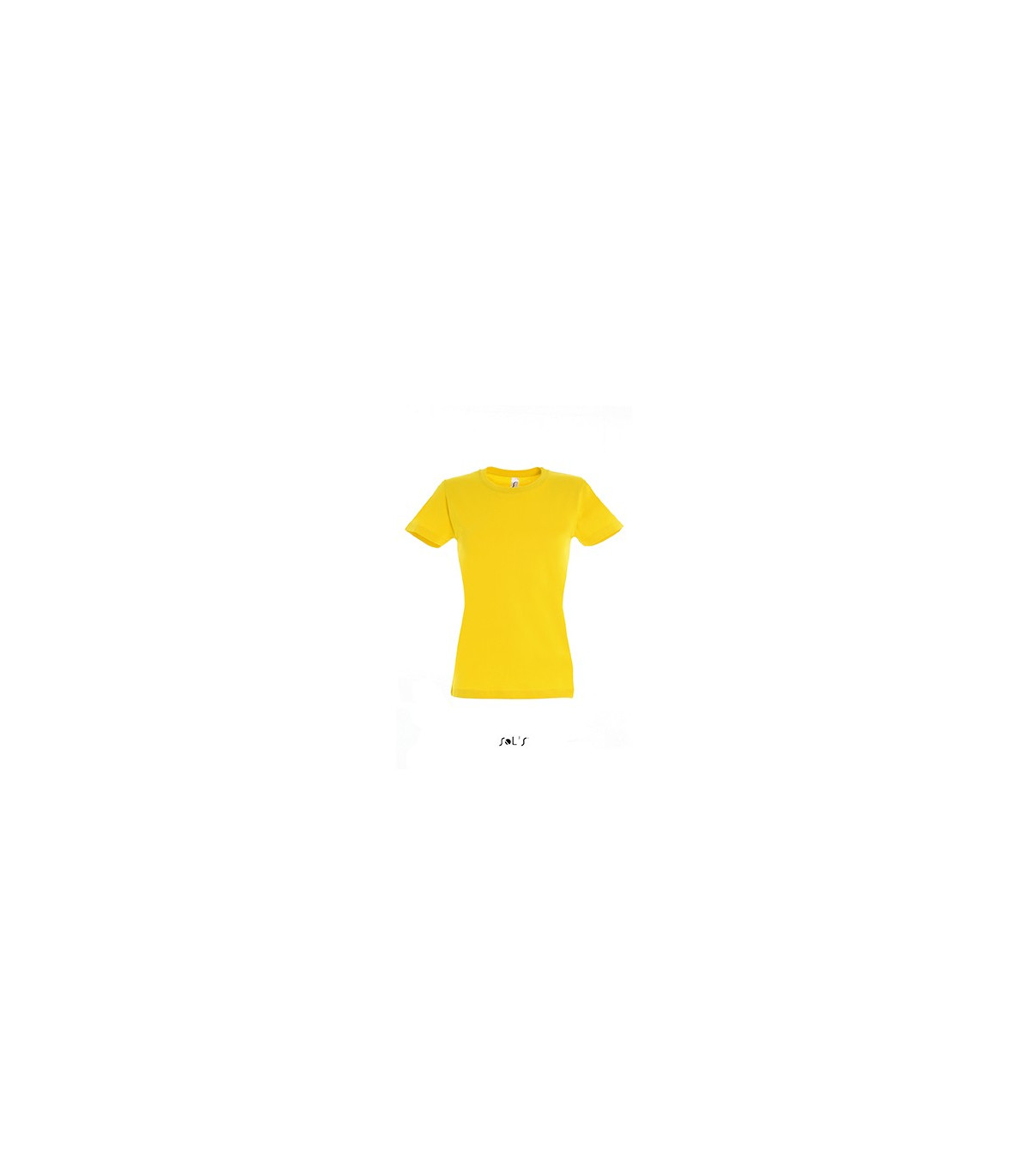 TEE-SHIRT COULEUR 190 G FEMME JAUNE