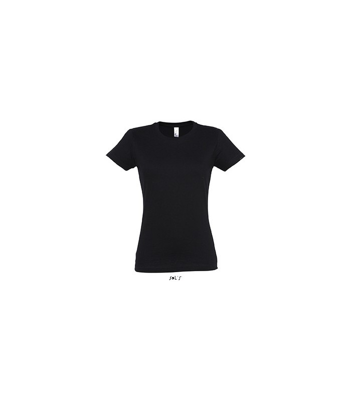 TEE-SHIRT COULEUR 190 G FEMME NOIR