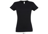 TEE-SHIRT COULEUR 190 G FEMME NOIR