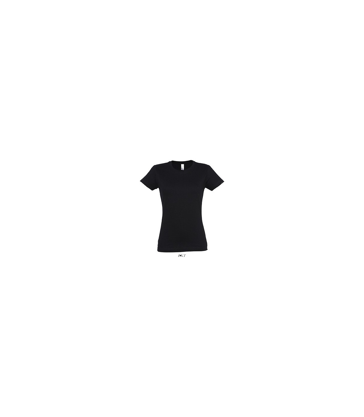 TEE-SHIRT COULEUR 190 G FEMME NOIR
