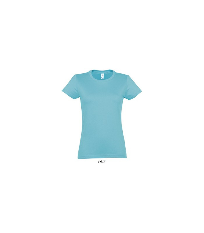 TEE-SHIRT COULEUR 190 G FEMME BLEU TURQUOISE