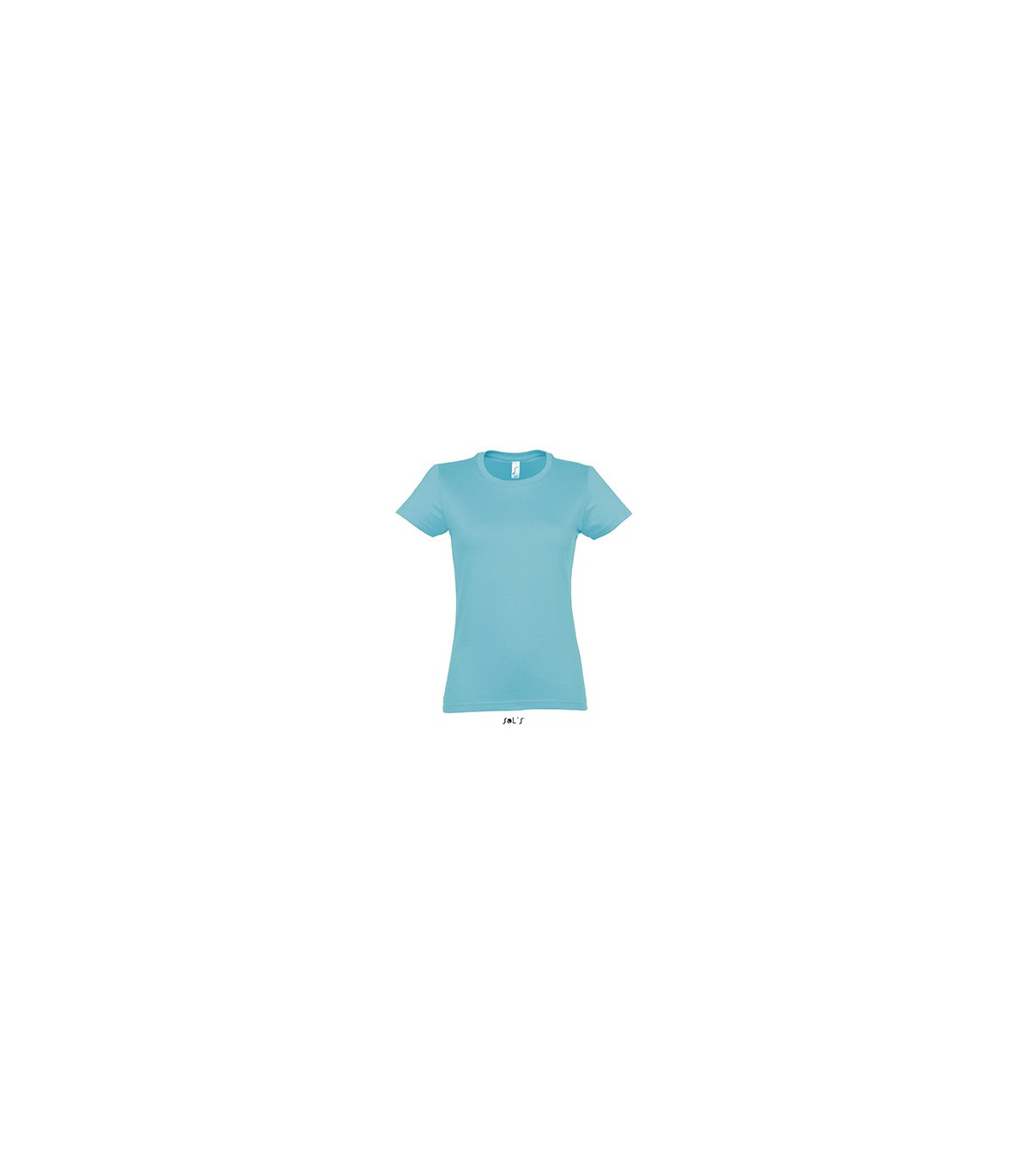 TEE-SHIRT COULEUR 190 G FEMME BLEU TURQUOISE