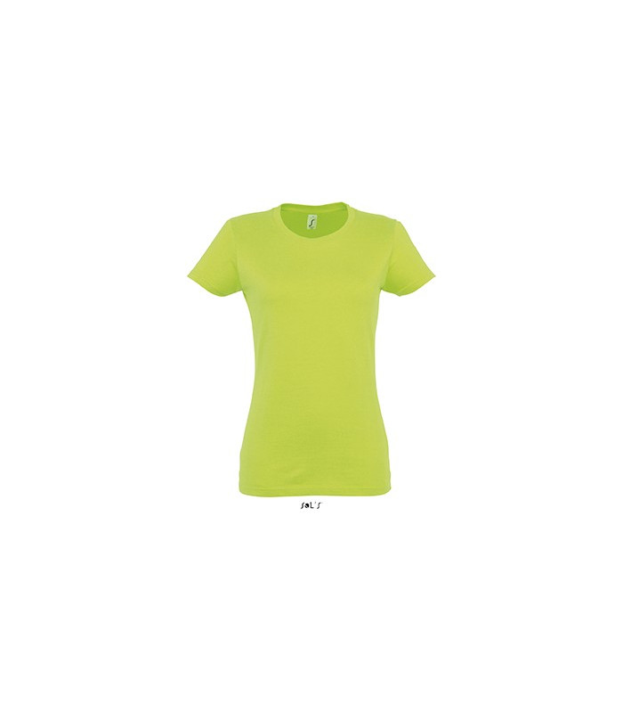TEE-SHIRT COULEUR 190 G FEMME VERT POMME