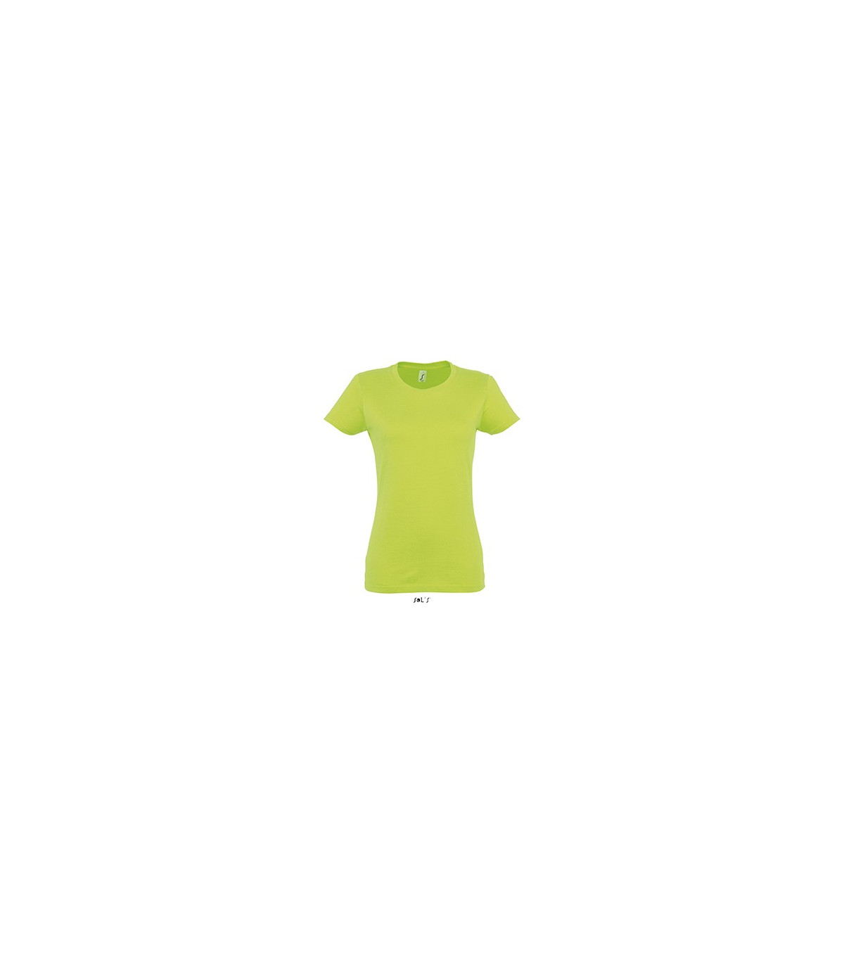 TEE-SHIRT COULEUR 190 G FEMME VERT POMME