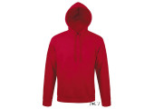 SWEAT-SHIRT CAPUCHE UNISEXE MOLLETON 280 ROUGE