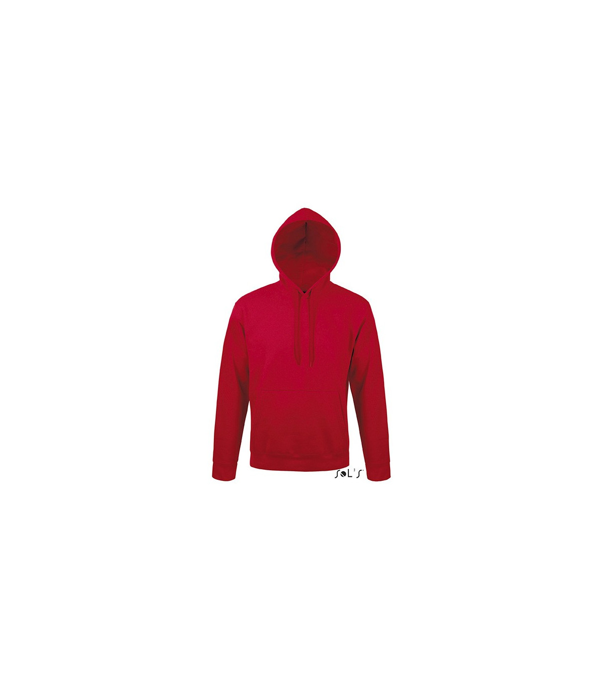 SWEAT-SHIRT CAPUCHE UNISEXE MOLLETON 280 ROUGE