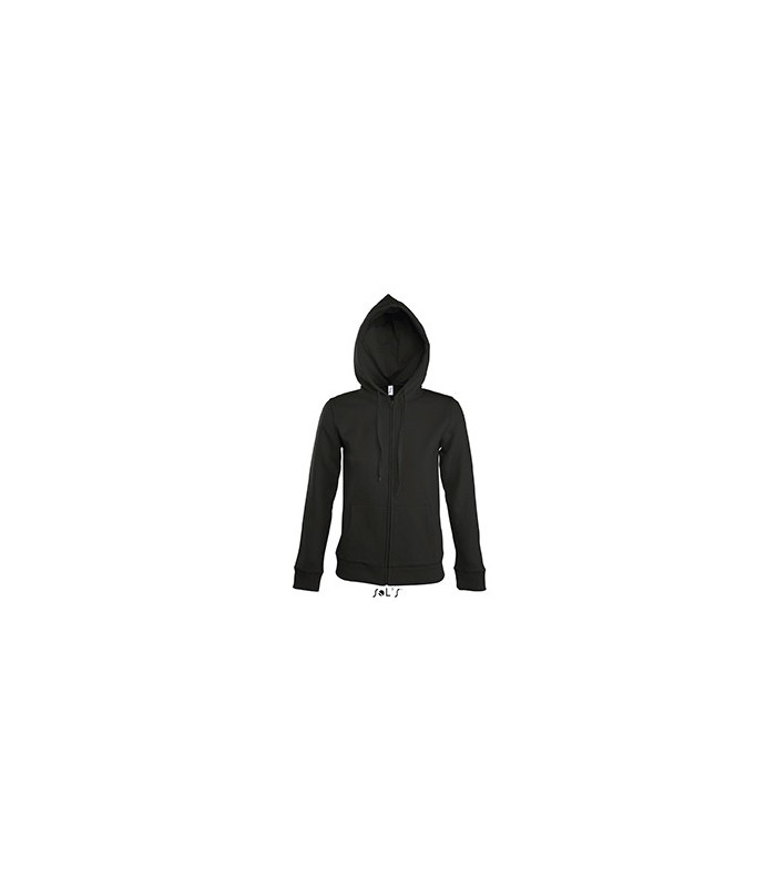 VESTE ZIPPEE CAPUCHE FEMME NOIRE