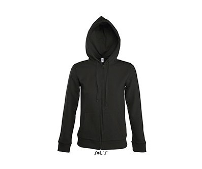 VESTE ZIPPEE CAPUCHE FEMME NOIRE