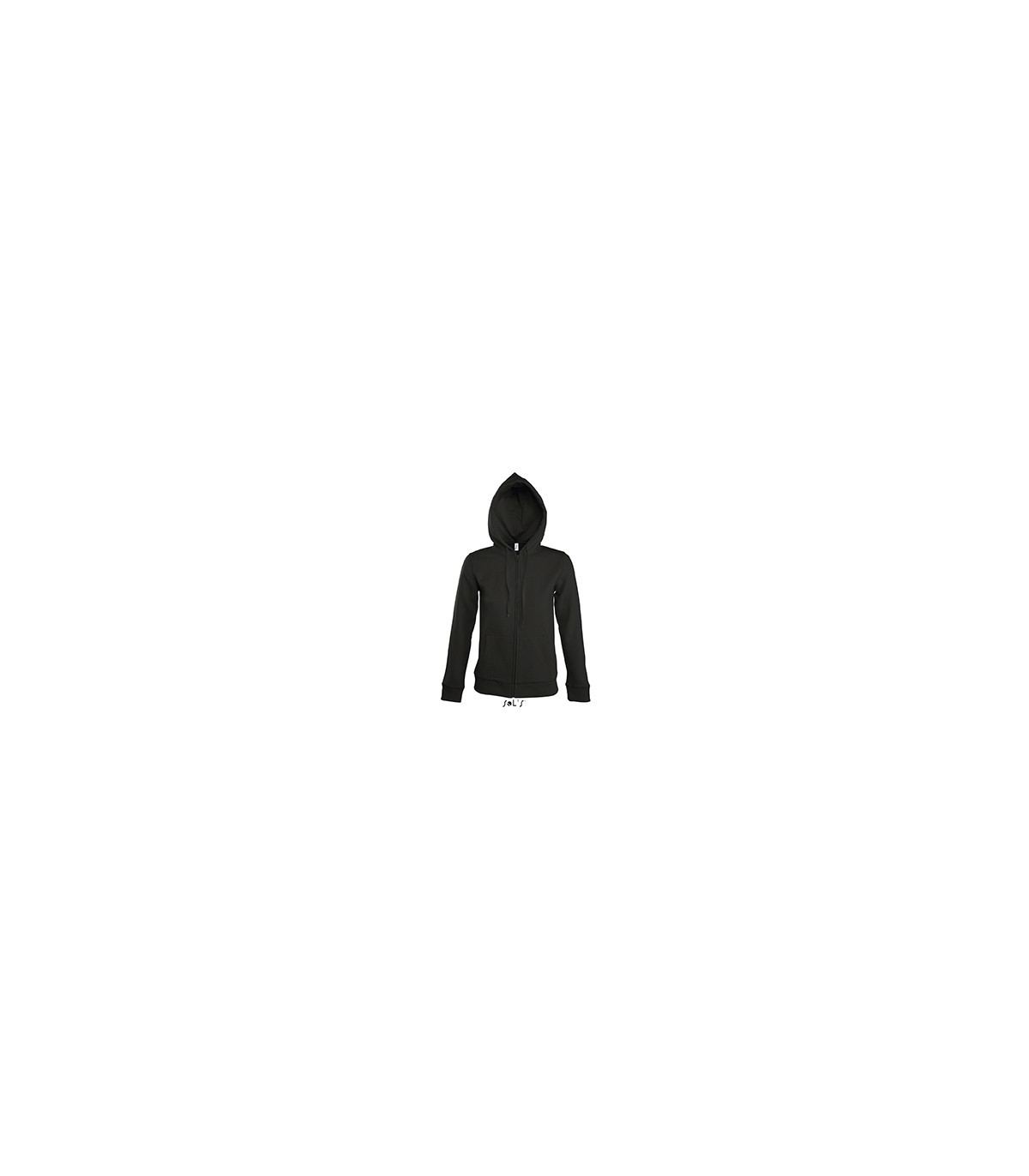 VESTE ZIPPEE CAPUCHE FEMME NOIRE