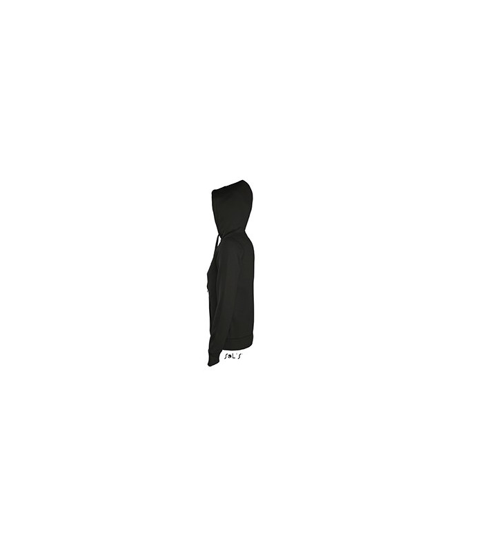 VESTE ZIPPEE CAPUCHE FEMME VUE PROFIL