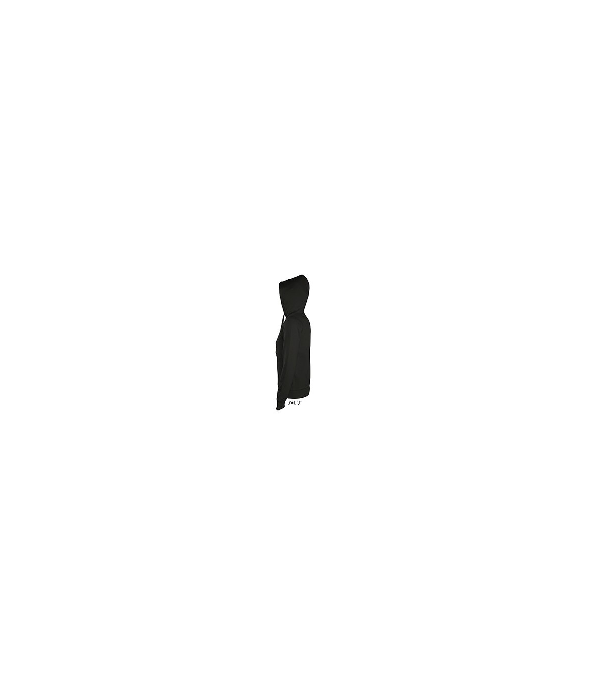 VESTE ZIPPEE CAPUCHE FEMME VUE PROFIL