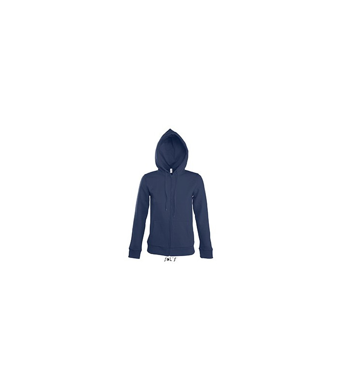 VESTE ZIPPEE CAPUCHE FEMME BLEUE MARINE