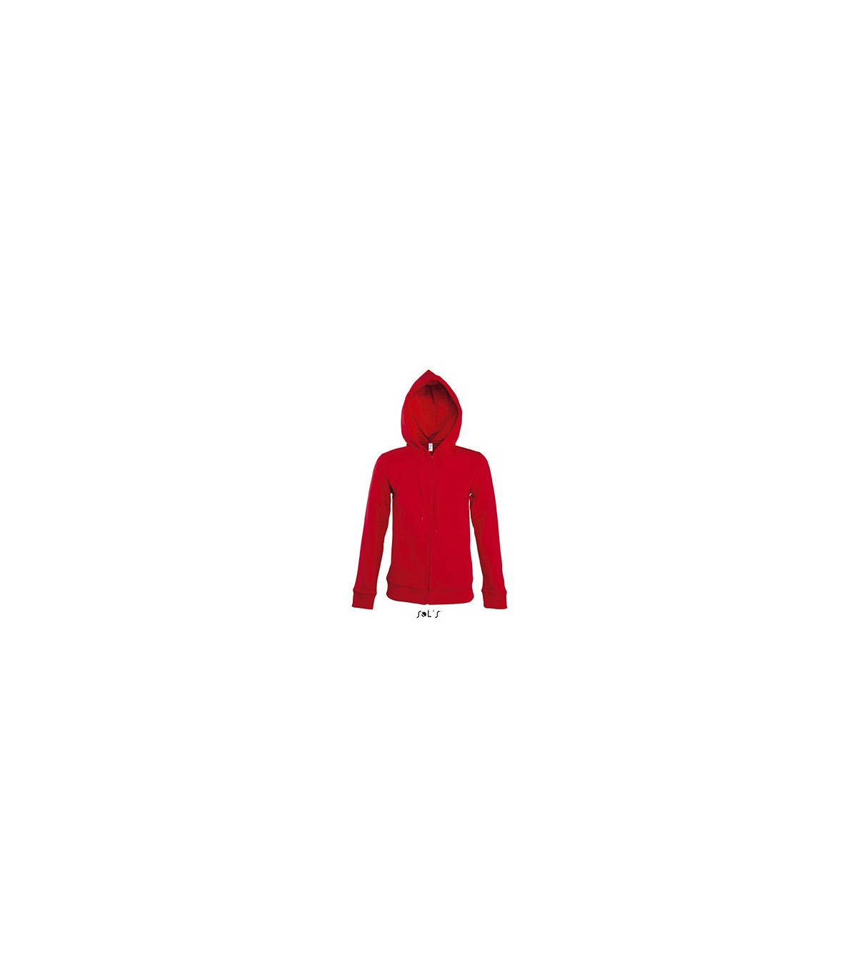 VESTE ZIPPEE CAPUCHE FEMME ROUGE