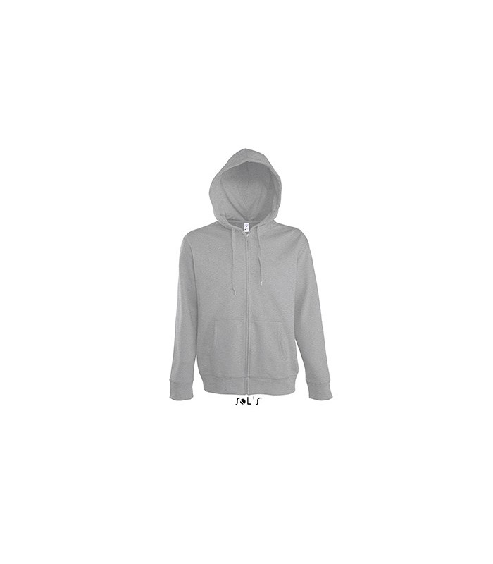 VESTE ZIPPEE CAPUCHE HOMME GRIS CHINE