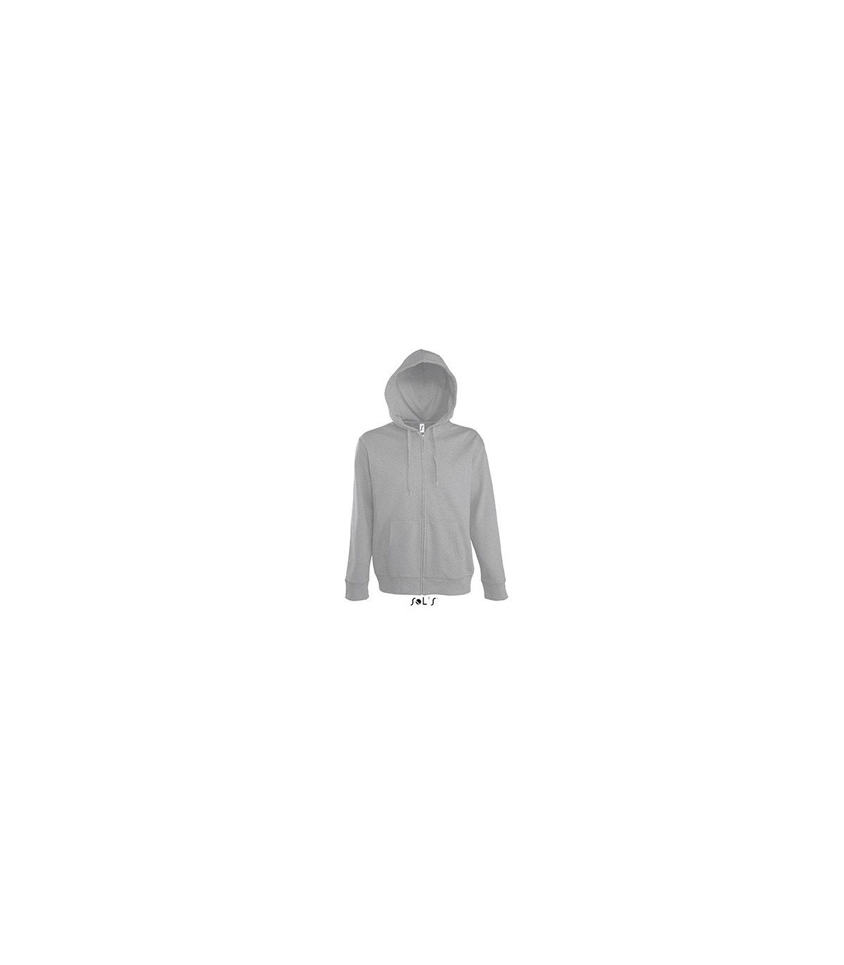 VESTE ZIPPEE CAPUCHE HOMME GRIS CHINE