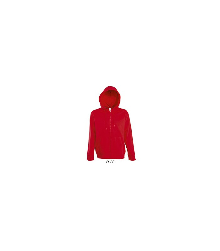 VESTE ZIPPEE CAPUCHE HOMME ROUGE
