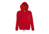 VESTE ZIPPEE CAPUCHE HOMME ROUGE