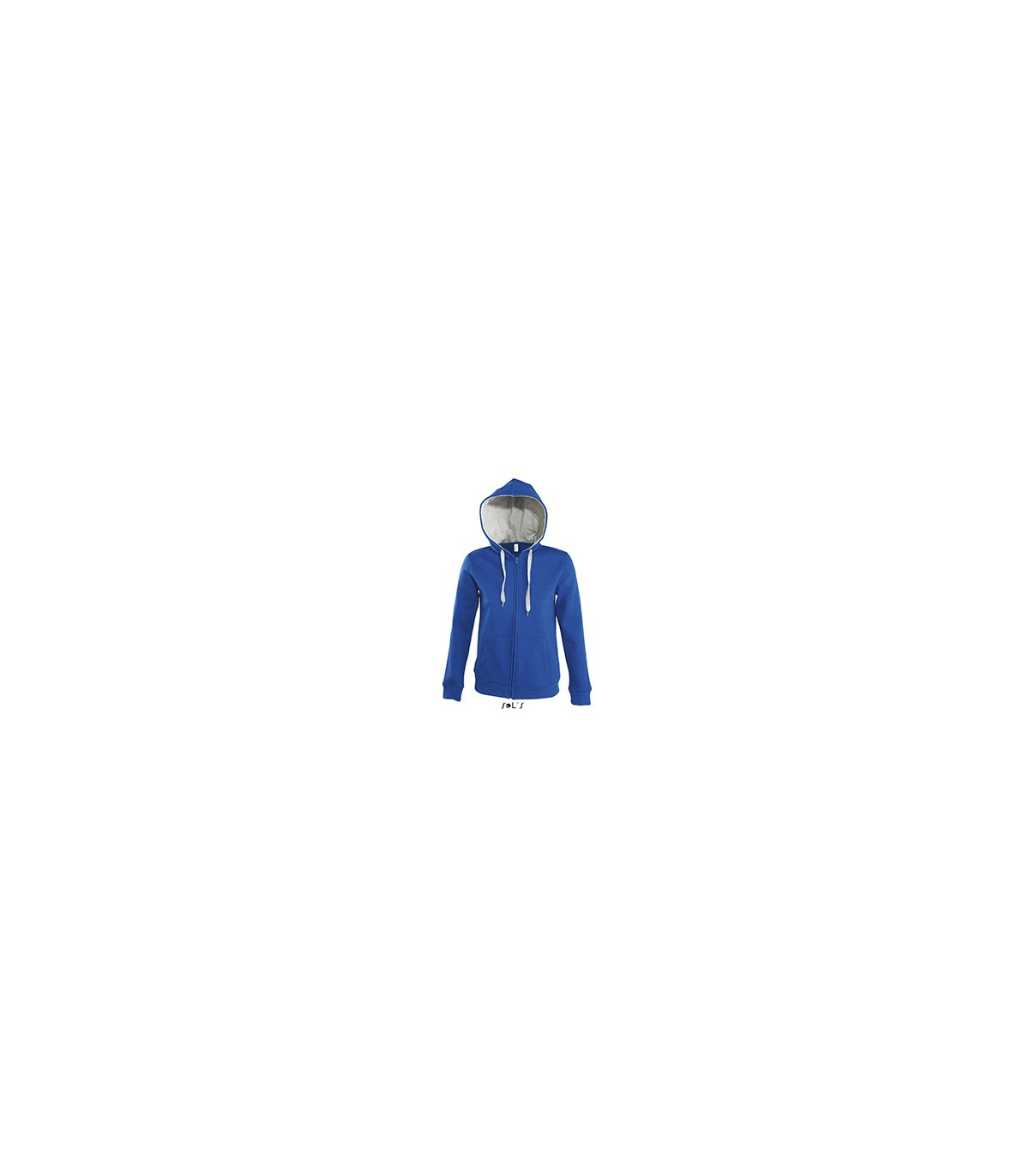 VESTE ZIPPEE CAPUCHE CONTRASTEE FEMME BLEUE ROY