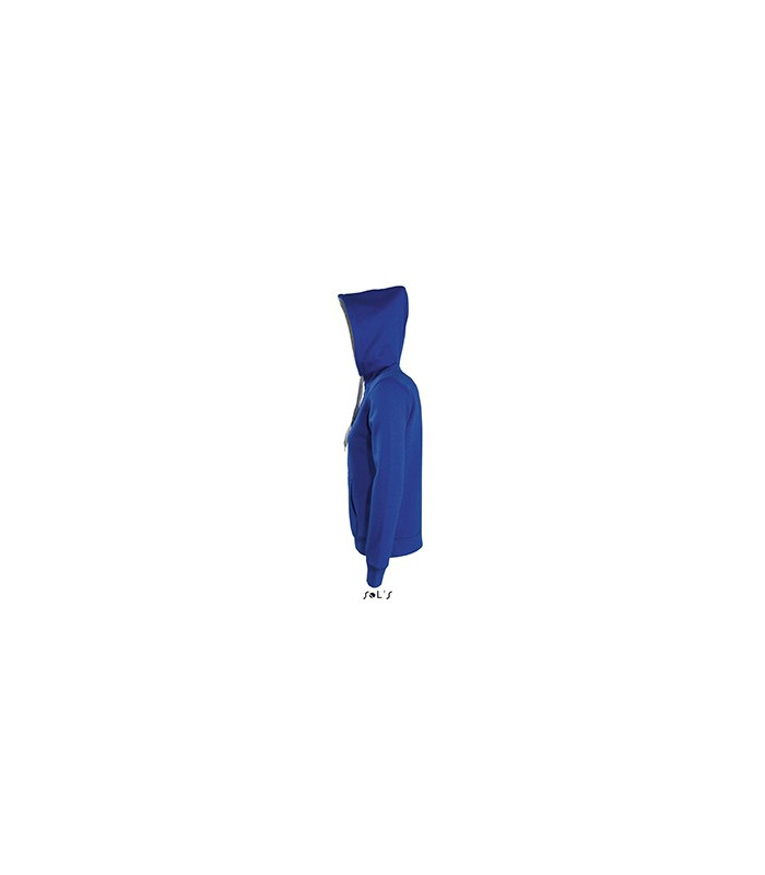 VESTE ZIPPEE CAPUCHE CONTRASTEE FEMME VUE PROFIL