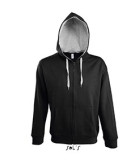 VESTE ZIPPEE CAPUCHE CONTRASTEE HOMME NOIRE