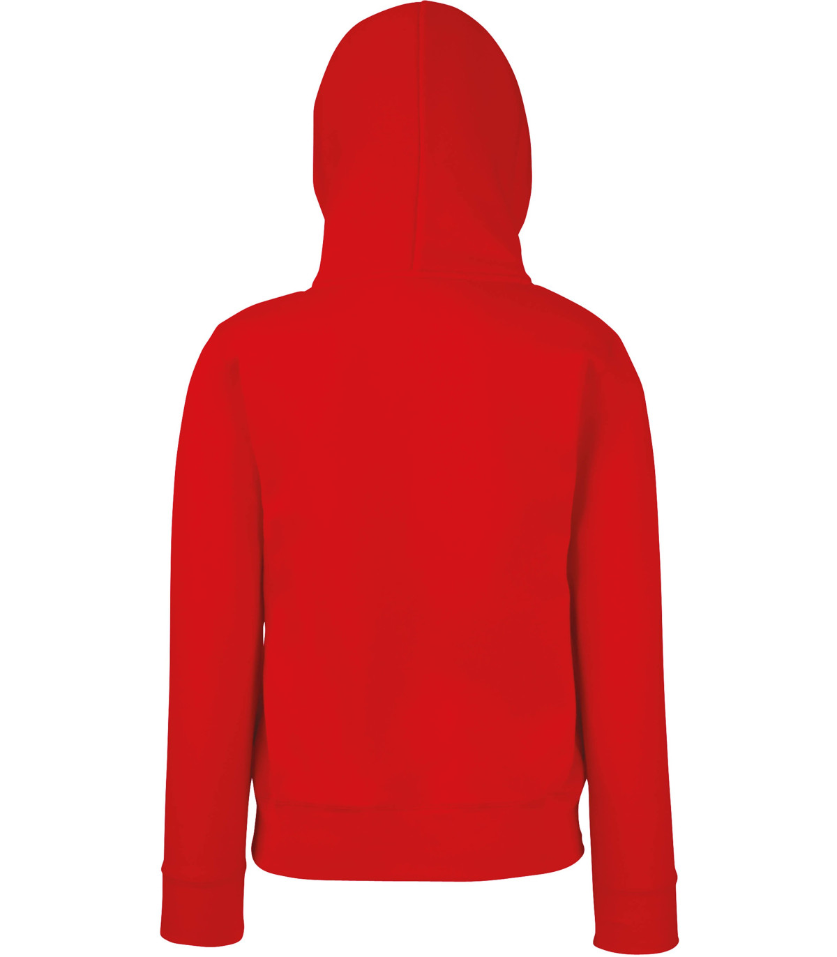 VESTE ZIPPEE CAPUCHE FEMME ROUGE VUE DOS
