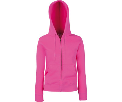VESTE ZIPPEE CAPUCHE FEMME ROSE