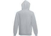 VESTE ZIPPEE CAPUCHE ENFANT FRUIT OF THE LOOM GRISE VUE DOS