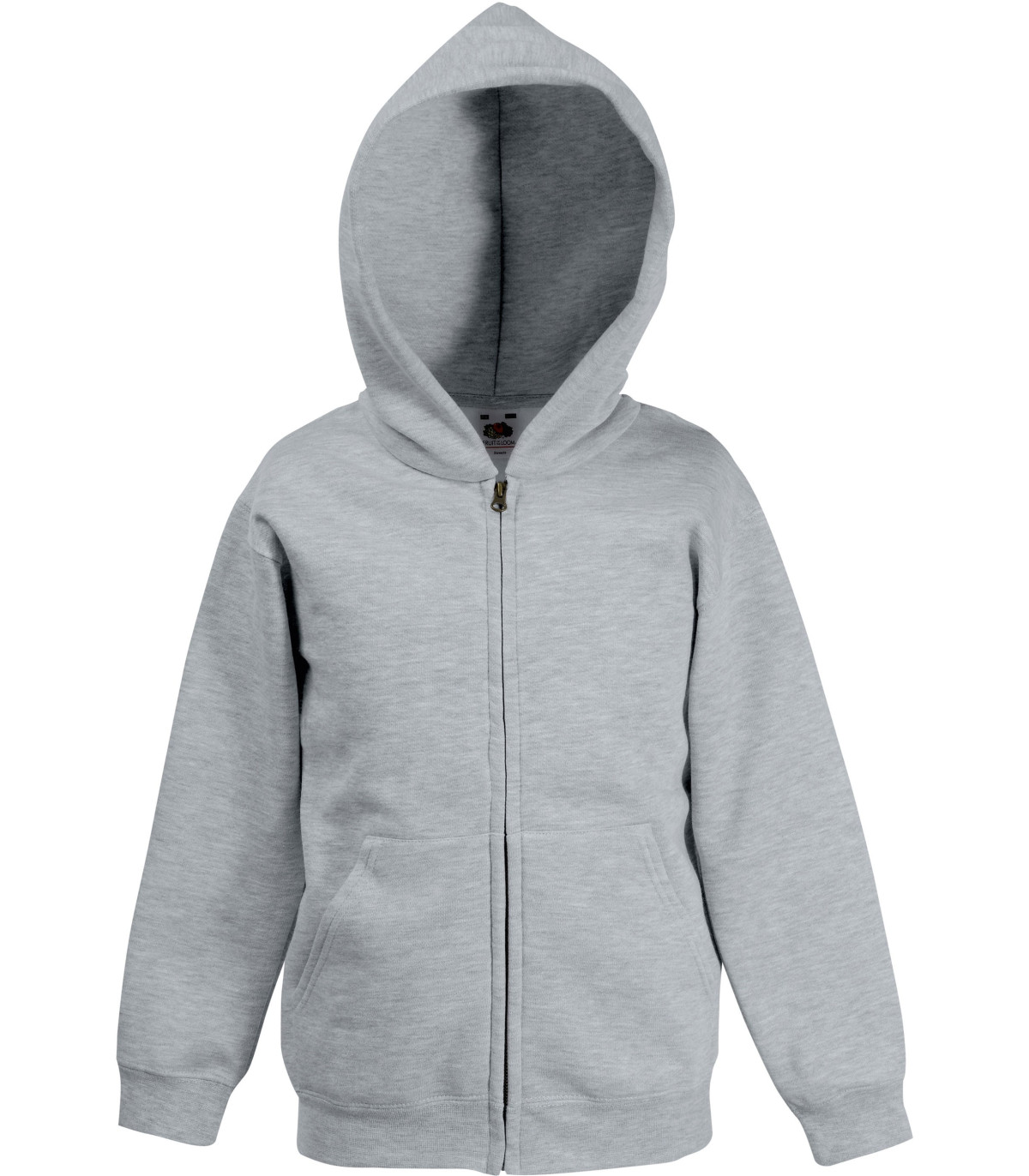 VESTE ZIPPEE CAPUCHE ENFANT FRUIT OF THE LOOM GRISE