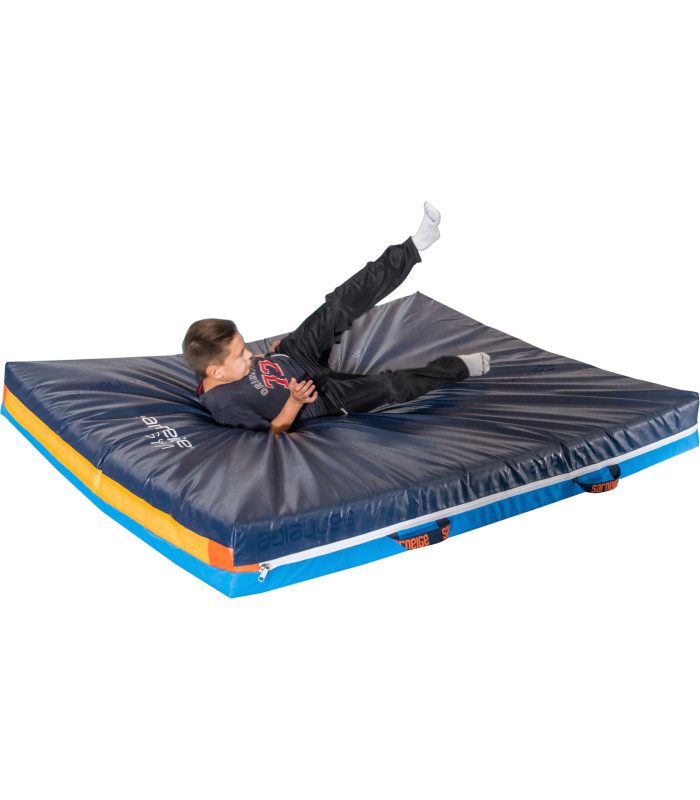 MATELAS DE CHUTE MONOBLOC SARNEIGE  200 x 120 x 10 CM BLEU