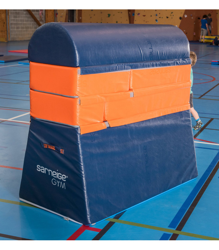 CHEVAL MOUSSE MODULABLE 4 ETAGES SARNEIGE ORANGE ET BLEU