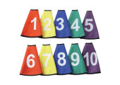 LOT DE 10 COLS NUMÉROTÉS POUR CONES DE SPORT