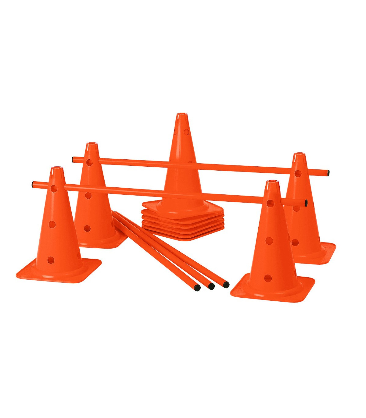 LOT DE 5 MINI-HAIES CONES A TROUS 40 CM