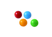 LOT DE 3 BALLES DE SCENE PVC 70 MM