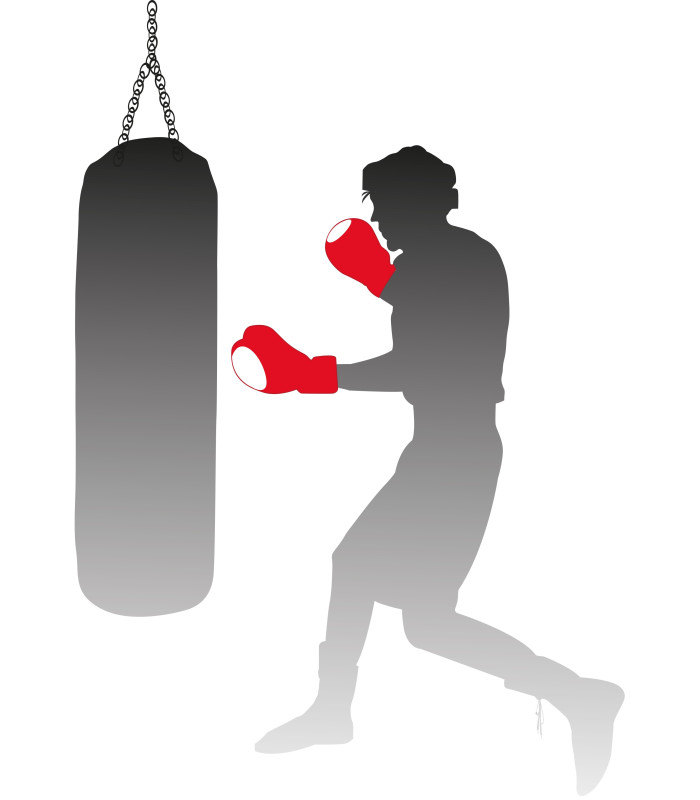 Gants de boxe avec zone de touche
