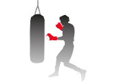 Gants de boxe avec zone de touche